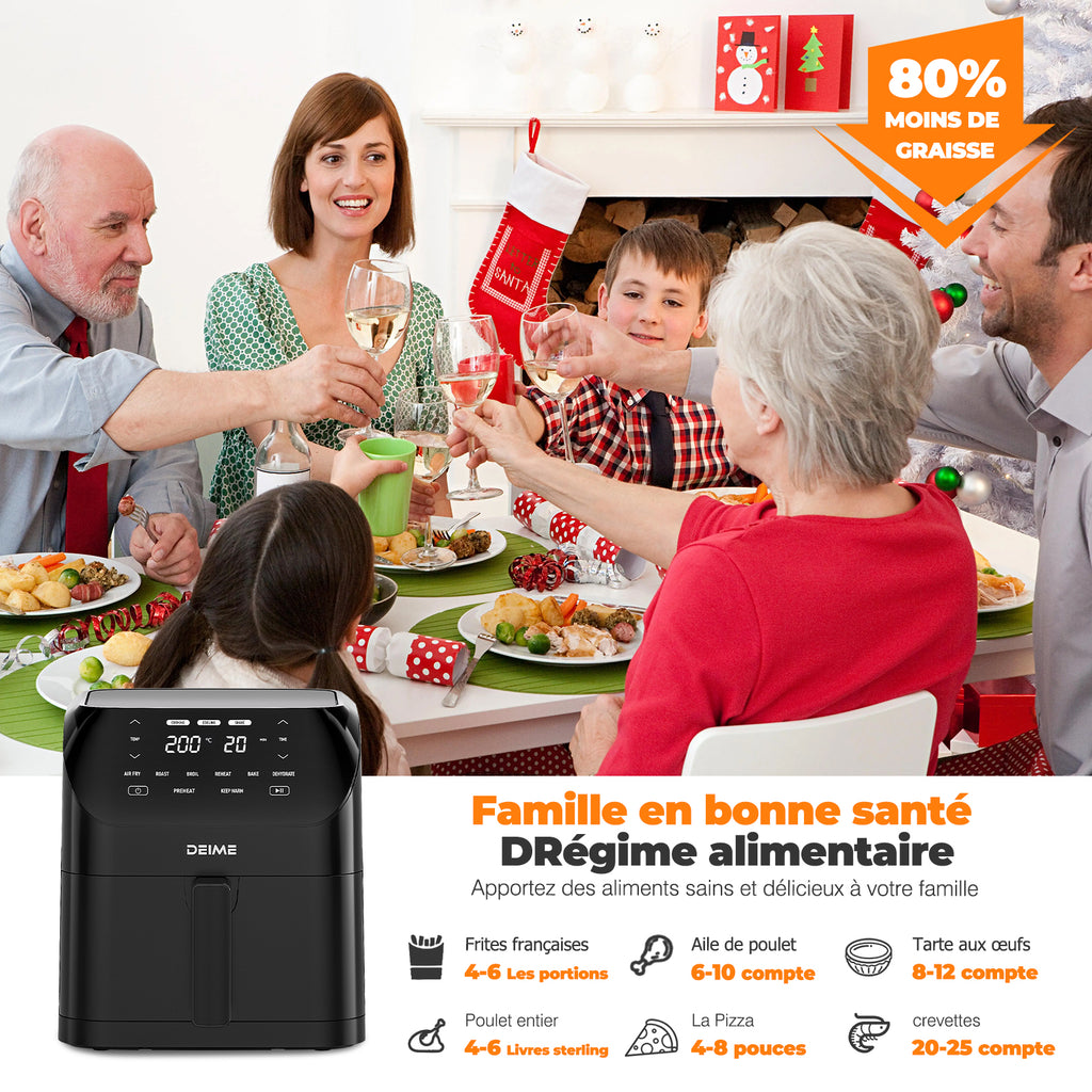 Deime 3 L 1300 W Écran Tactile – Noir