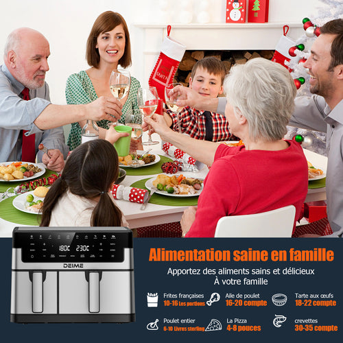 Airfryer 10 L 2800 W 10 Programmes Avec Fenêtre De Cuisson – Inox