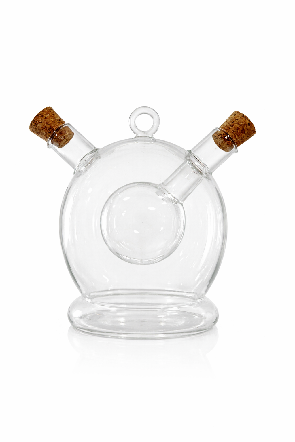 Bouteille Double Verseur en Verre avec Bouchons en Liège