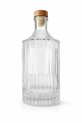 Carafe Striée en Verre avec Bouchon en Bois