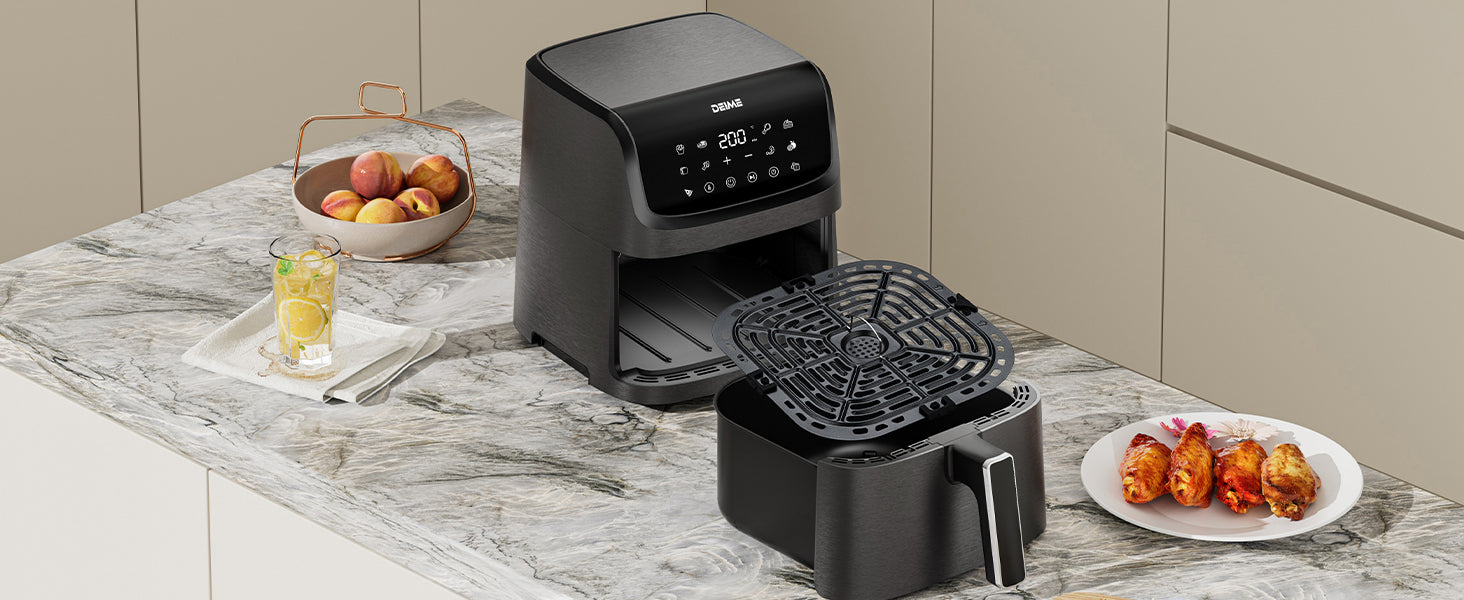 Airfryer 7 L 1800 W 10 Programmes Écran Tactile – Noir