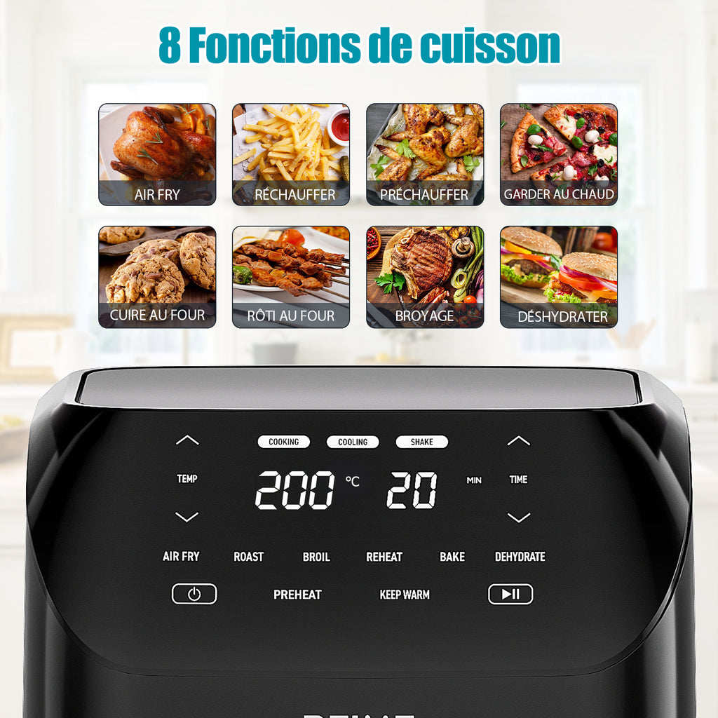 Deime 3 L 1300 W Écran Tactile – Noir