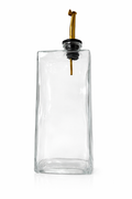 Bouteille Rectangulaire en Verre avec Bec Verseur Doré