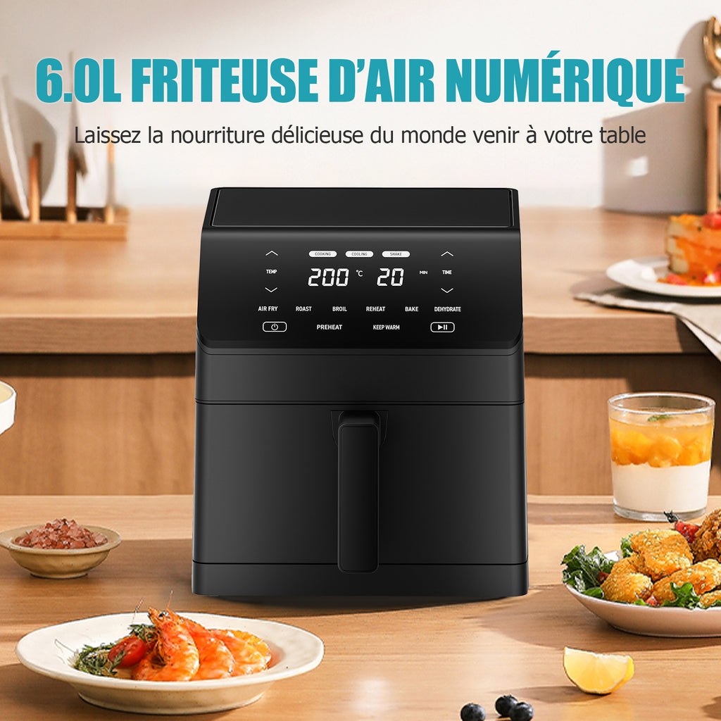 Deime 3 L 1300 W Écran Tactile – Noir