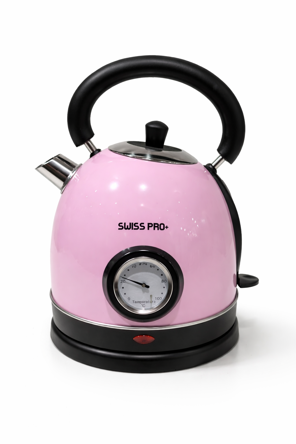 Bouilloire Rétro Rose 1,8L – Thermomètre Intégré – Style Vintage Chic