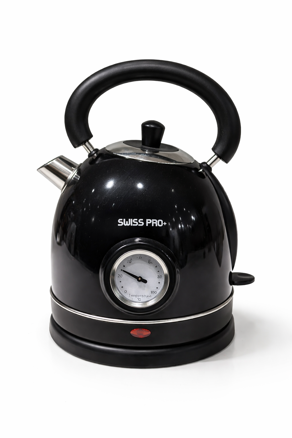 Bouilloire Rétro Noire 1,8L – Thermomètre Intégré – Design Vintage Élégant