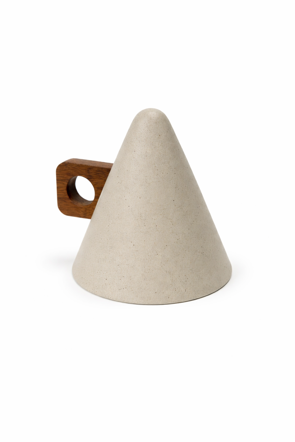 Tasse à Café Design en Pierre & Bois – Cuillère Dorée Incluse