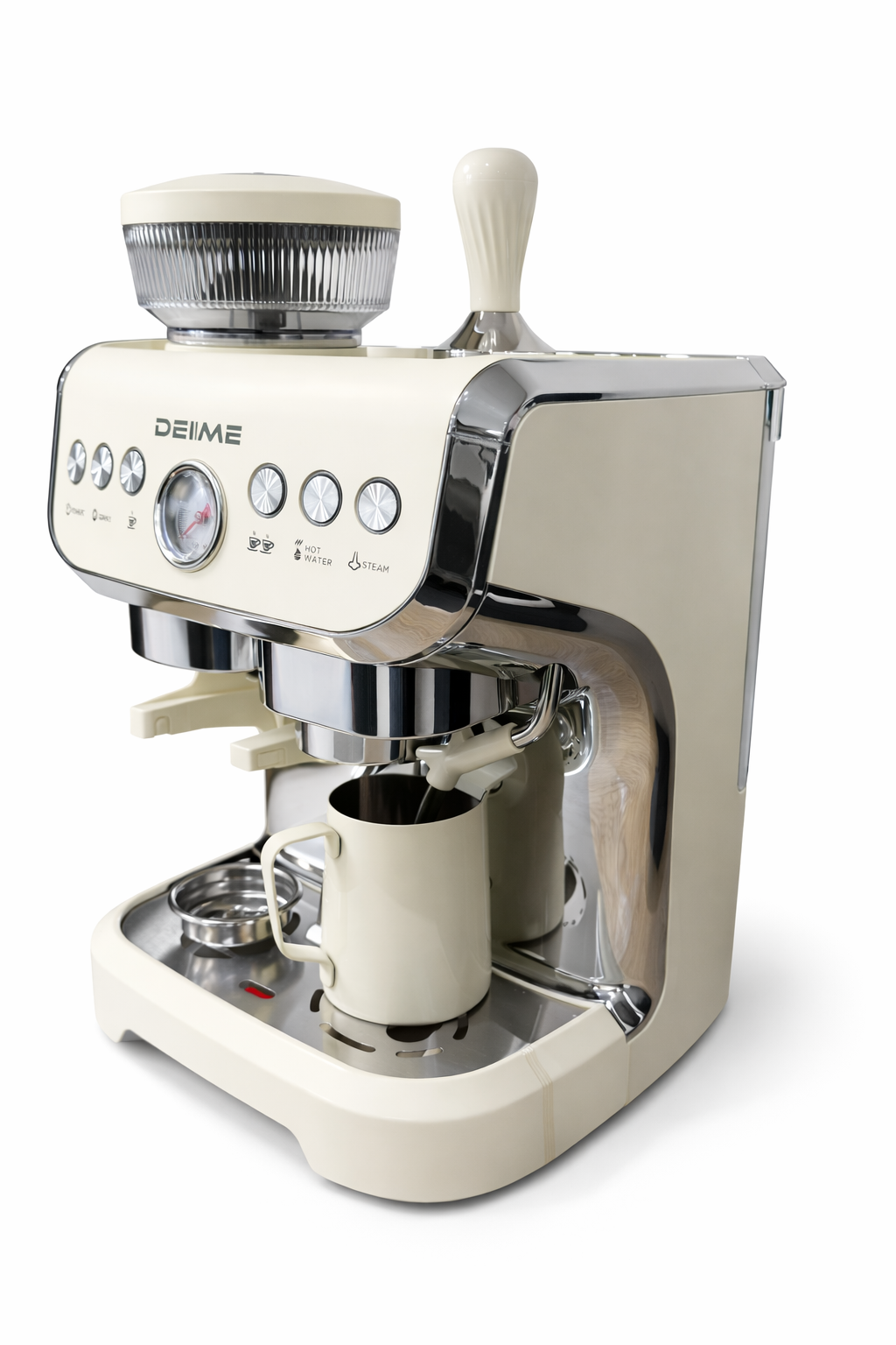 Machine Expresso DEIME DES810 avec Moulin Intégré – 1400W – Crème
